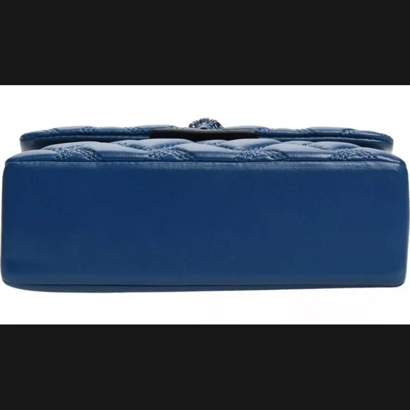 Kurt Geiger London Mini Kensington Leather Drench Blue Convertible Crossbody Bag - Picture 5 of 8